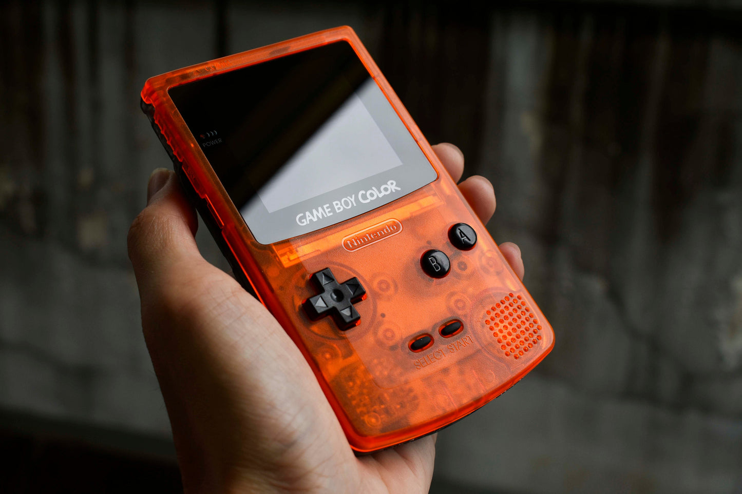 Funnyplaying Retro Pixel IPS Q5 Game Boy Color With Laminated Lens Nintendo GBC Plus Extra Mods Clear Orange And Clear Black