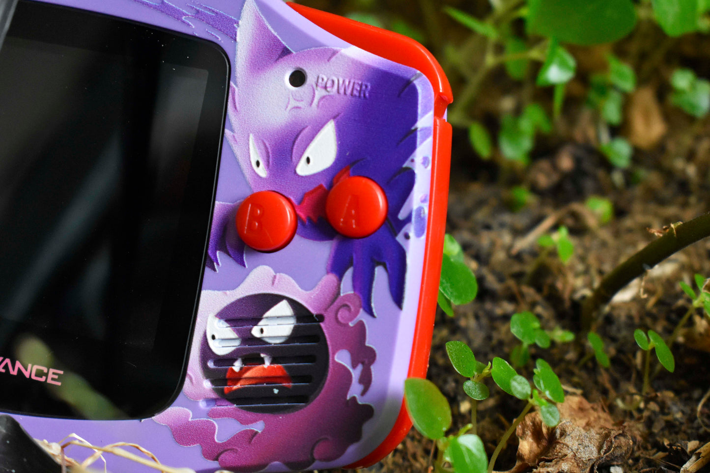 Extra Mods And IPS Backlit LCD GBA Mod Nintendo GameBoy Advance Gastly Haunter And Gengar