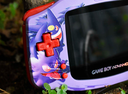 Extra Mods And IPS Backlit LCD GBA Mod Nintendo GameBoy Advance Gastly Haunter And Gengar