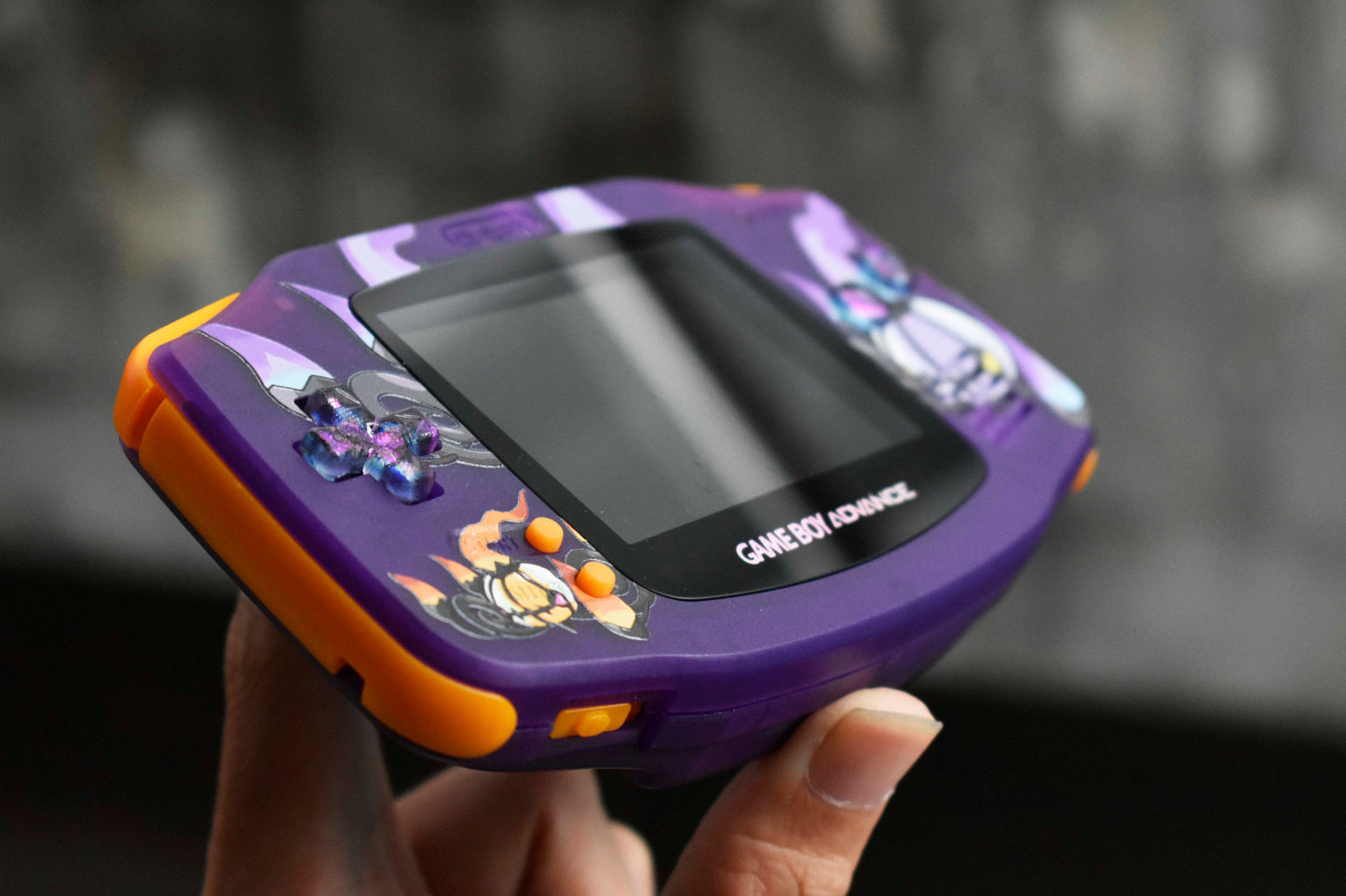 Extra Mods And IPS Backlit LCD GBA Mod Nintendo GameBoy Advance Chandelure Pokemon Edition