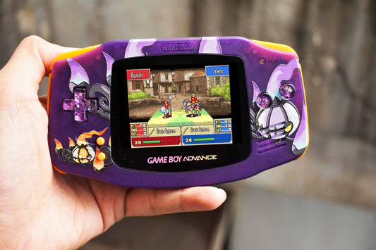 Extra Mods And IPS Backlit LCD GBA Mod Nintendo GameBoy Advance Chandelure Pokemon Edition