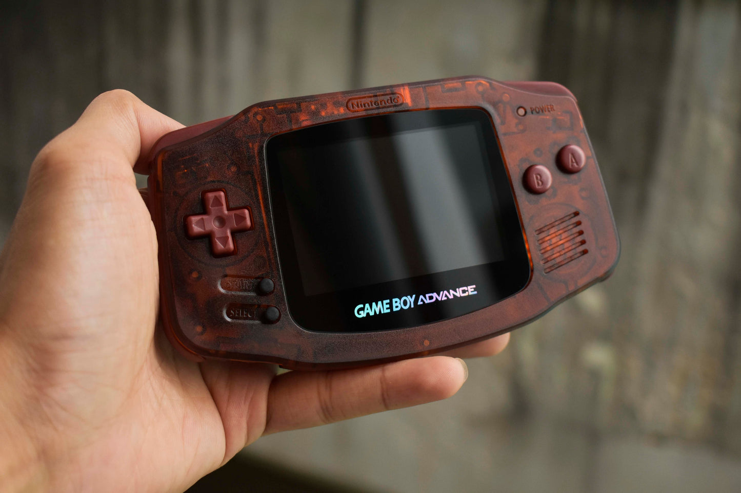 Extra Mods IPS Backlit LCD GBA Nintendo Game Boy Translucent Brown