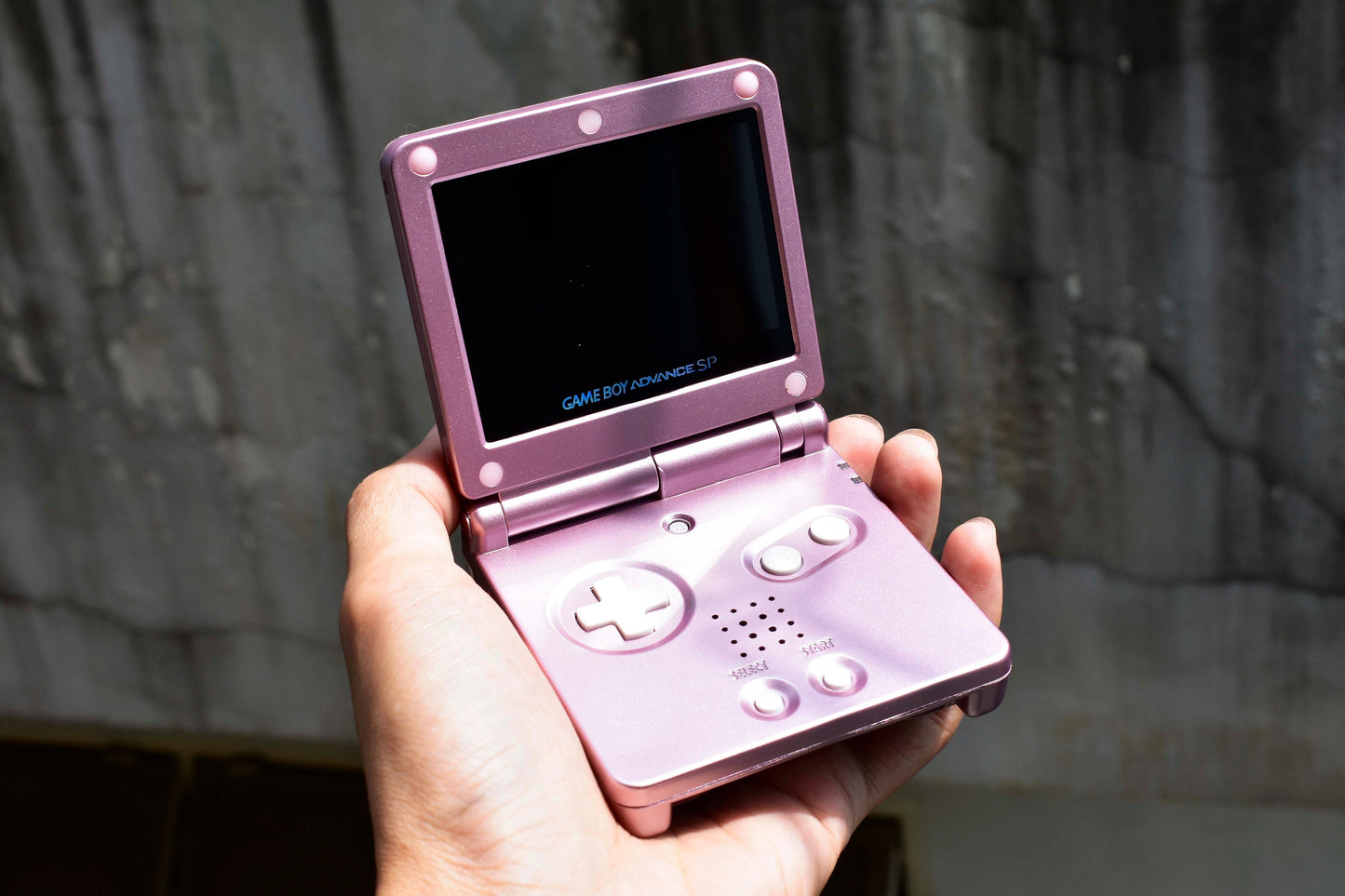 Backlit IPS GBAsp Mod Nintendo GameBoy Advance SP Fuji Mountain And Blossoms White Buttons