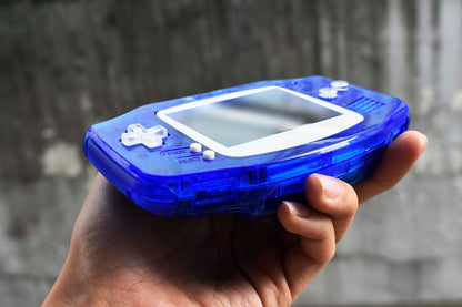 Extra Mods IPS Backlit LCD GBA Nintendo Game Boy Advance Crystal Clear Royal Blue