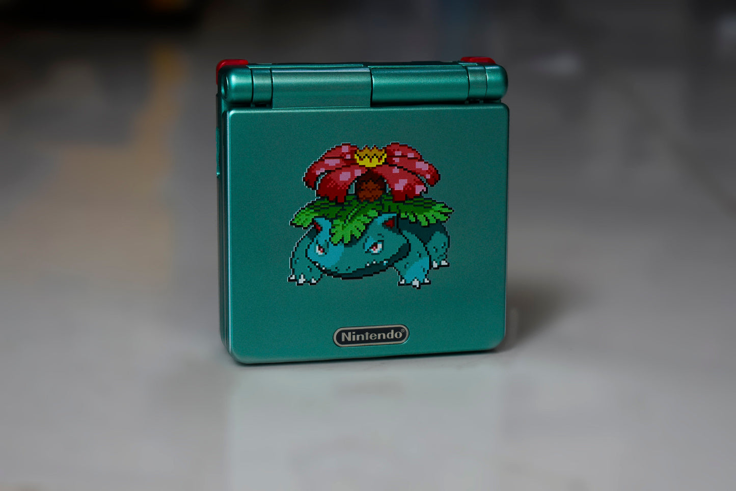 Backlit IPS GBAsp Mod Nintendo GameBoy Advance SP Venusaur