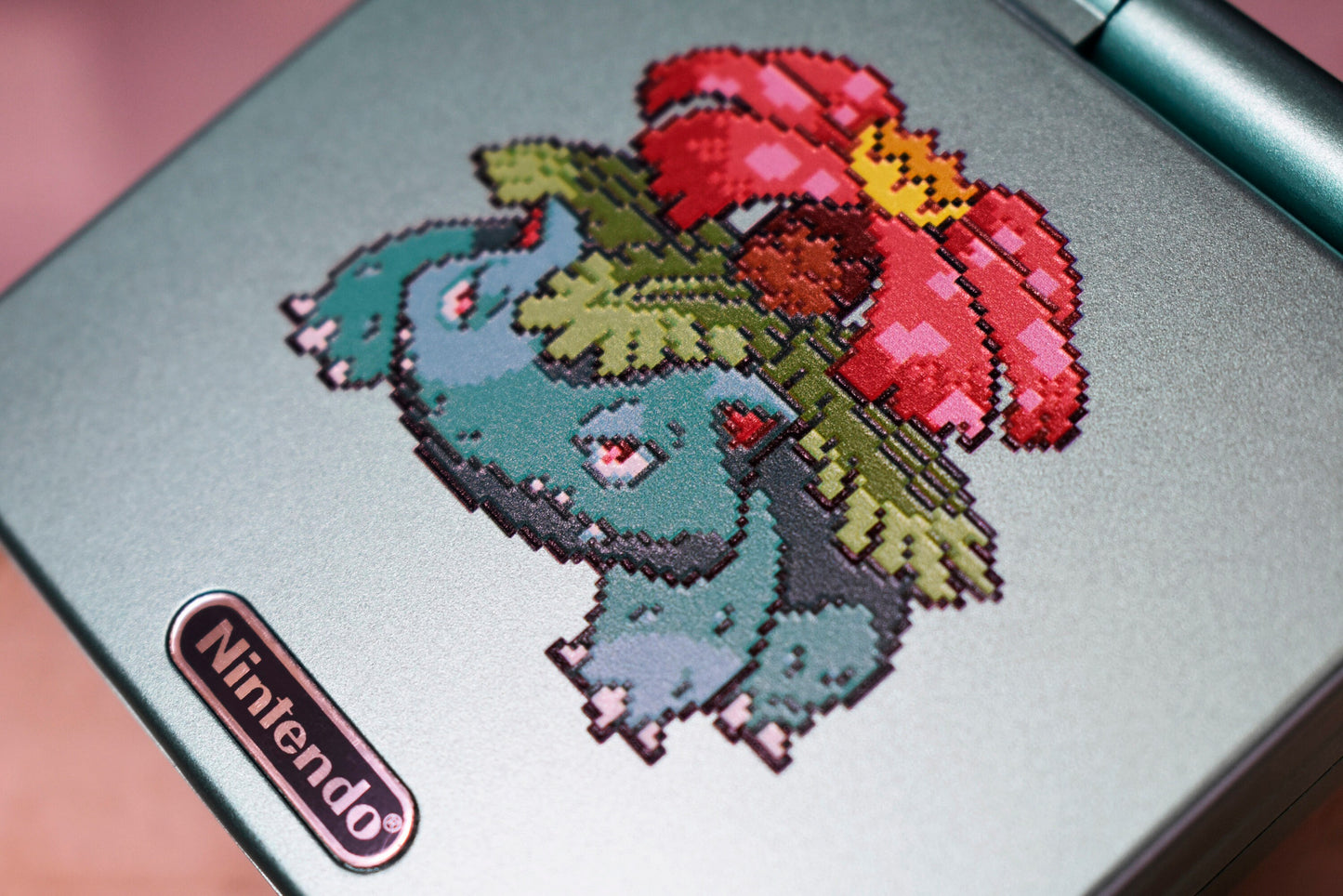 Backlit IPS GBAsp Mod Nintendo GameBoy Advance SP Venusaur