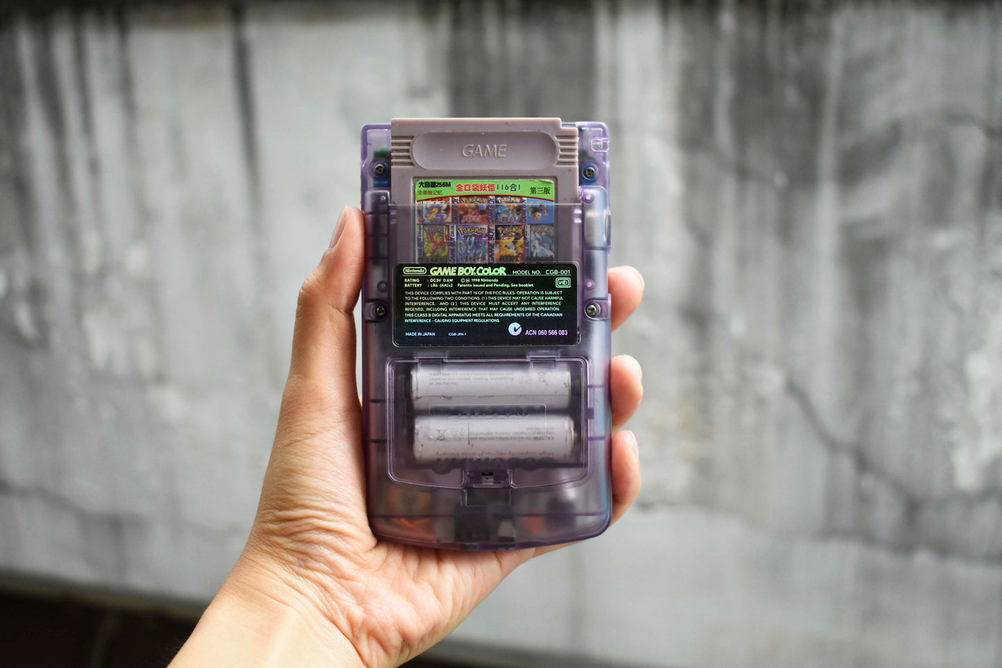 Retro Pixel IPS Q5 Game Boy Color Nintendo GBC Plus Extra Mods Atomic Purple Shell with Glitty Purple Tones Buttons Buttons