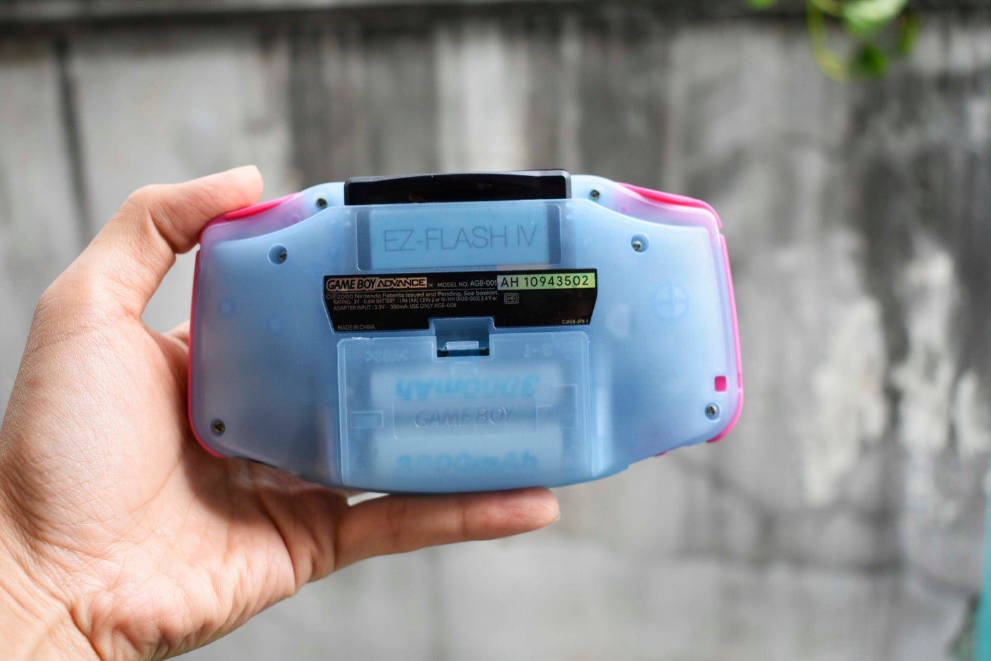 Extra Mods And IPS Backlit LCD GBA Mod Nintendo GameBoy Advance Blue Glow In Dark Pink Buttons