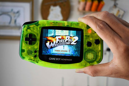 Extra Mods And IPS Backlit LCD GBA Mod Nintendo GameBoy Advance Neon Green