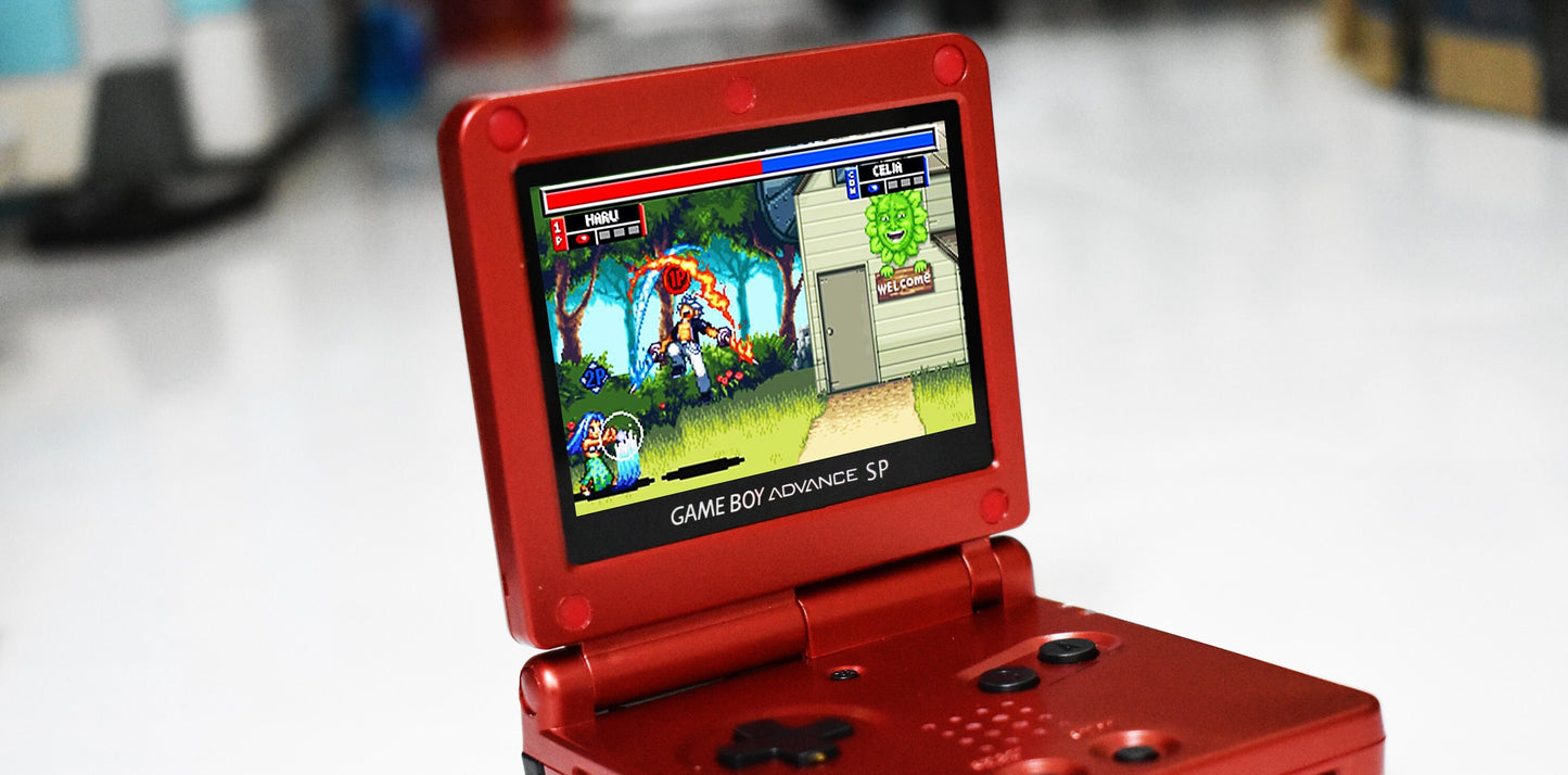 Backlit IPS GBAsp Mod Nintendo GameBoy Advance SP Gundam Edition