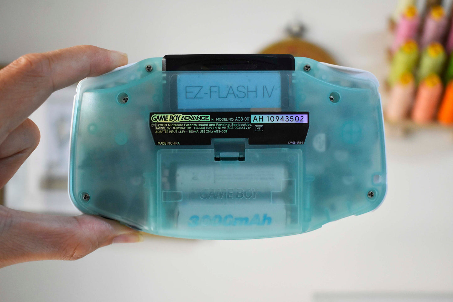 Extra Mods And IPS Backlit LCD GBA Mod Nintendo GameBoy Advance Glow In Dark Turquoise Shell Cool Opal Buttons