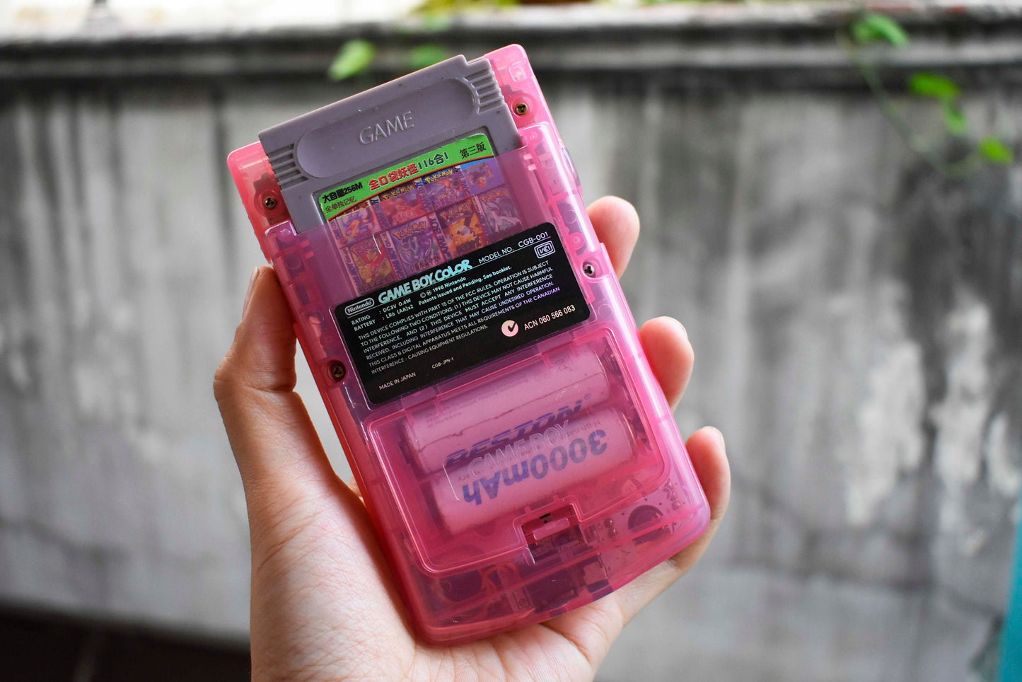 Retro Pixel IPS Q5 Game Boy Color Nintendo GBC Plus Extra Mods Mirror Pink Shell and Glitter Pink Buttons