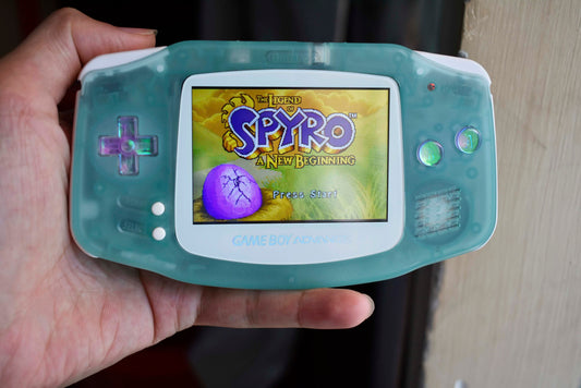 Extra Mods And IPS Backlit LCD GBA Mod Nintendo GameBoy Advance Glow In Dark Turquoise Shell Cool Opal Buttons