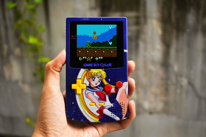 Funnyplaying Retro Pixel IPS Q5 Game Boy Color With Laminated Lens Nintendo GBC Plus Extra Mods Sailor Moon