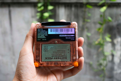 Backlit IPS GBAsp Mod Nintendo GameBoy Advance SP Translucent Salmon Orange Shell Matte Black Buttons