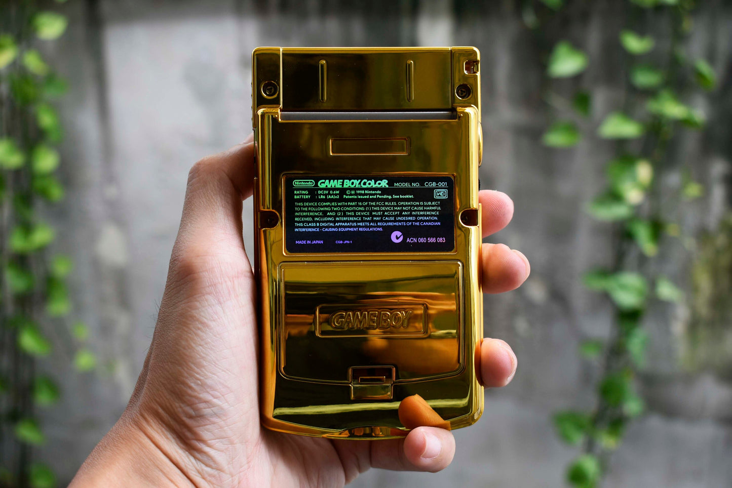 Retro Pixel IPS Q5 Game Boy Color Nintendo GBC Plus Extra Mods Golden Effect Shell Yellow Glitty Buttons