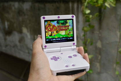 Backlit IPS GBAsp Mod Nintendo GameBoy Advance SP Flowers And The Moon