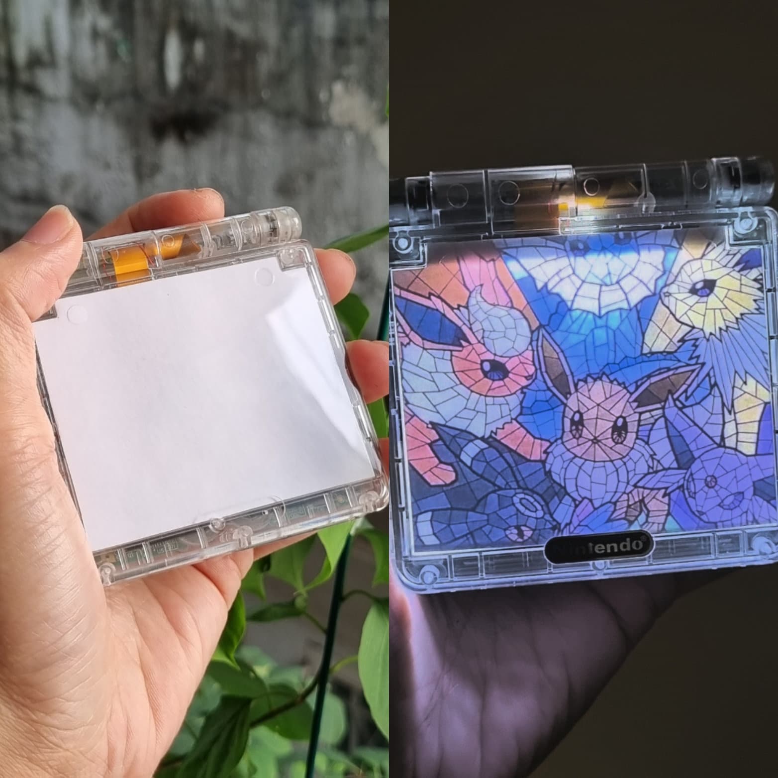 Backlit IPS GBAsp Mod Nintendo GameBoy Advance SP LED Lamp Evee Evolut ...