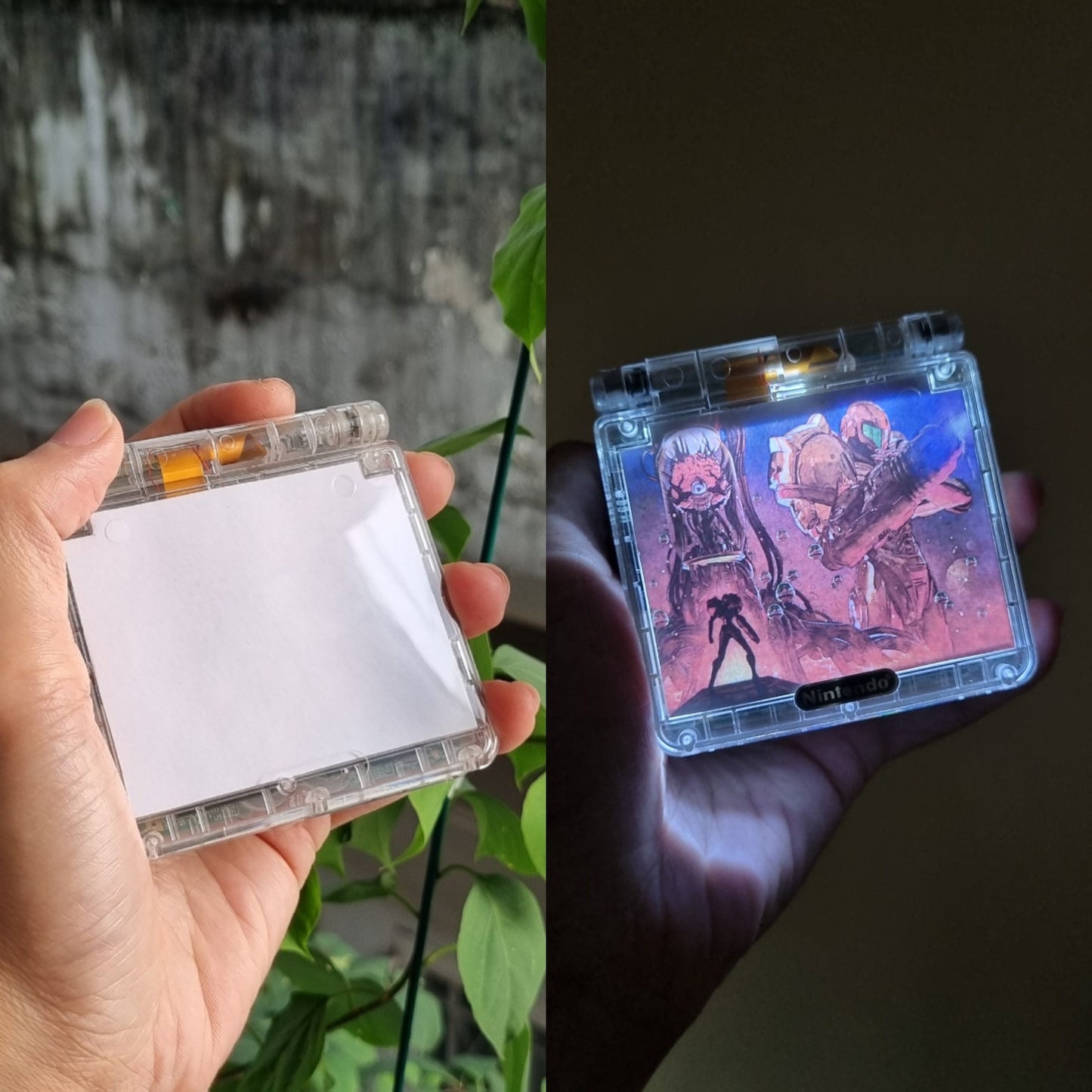 Backlit IPS GBAsp Mod Nintendo GameBoy Advance SP LED Lamp Metroid