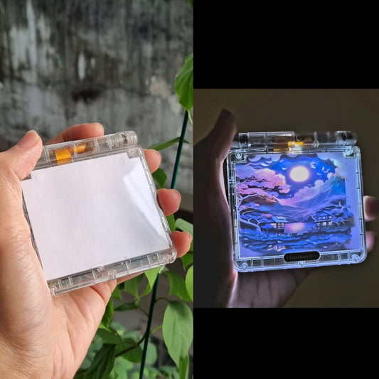 Backlit IPS GBAsp Mod Nintendo GameBoy Advance SP LED Lamp 3D Traditional Village