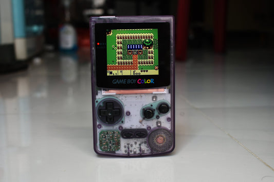 Retro Pixel IPS Q5 Game Boy Color Nintendo GBC Plus Extra Mods Atomic Purple