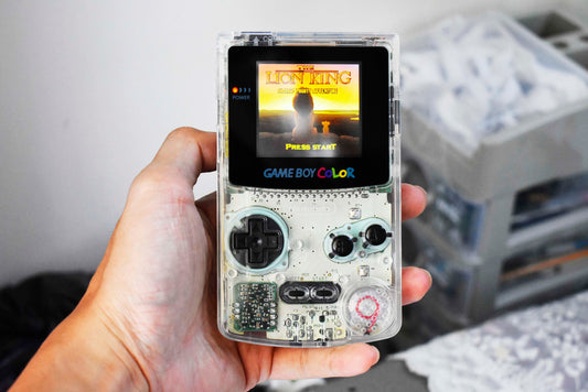 Original Size IPS LCD 2.45 Inches Game Boy Color Nintendo GBC Plus Extra Mods Crystal Clear