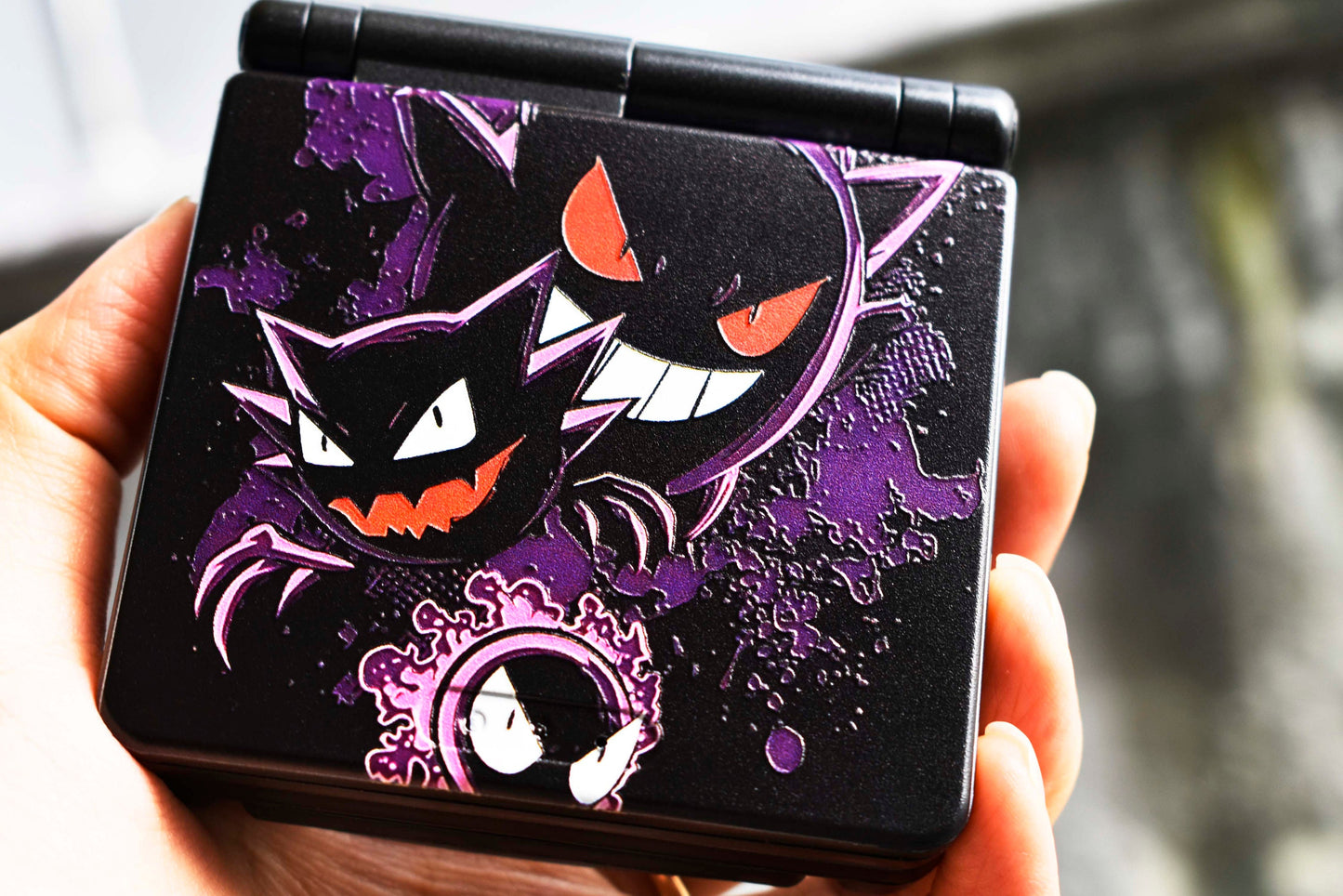 Backlit IPS GBAsp Mod Nintendo GameBoy Advance SP - Gengar Model