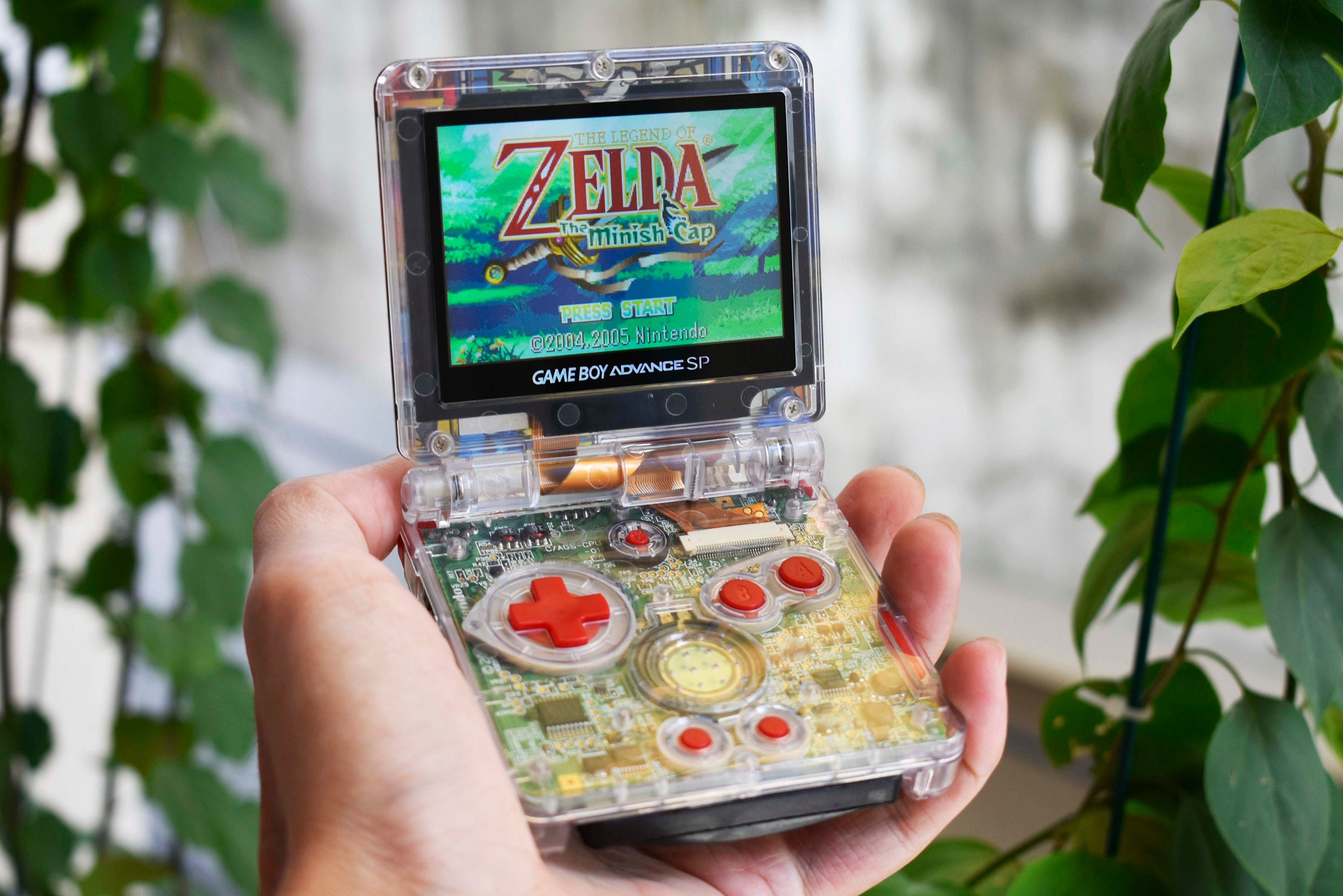 Backlit IPS GBAsp Mod Nintendo GameBoy Advance SP Mirror Clear Shell  Ancient Legend Of Zelda