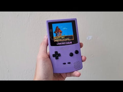 Funnyplaying Retro Pixel IPS Q5 Game Boy Color With Laminated Lens Nintendo GBC Plus Extra Mods Purple Orchid