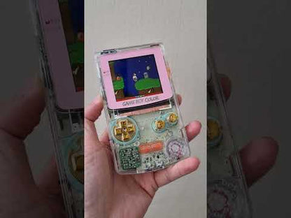 Retro Pixel IPS Q5 Game Boy Color Nintendo GBC Plus Extra Mods Crystal Clear Shell Custom Buttons