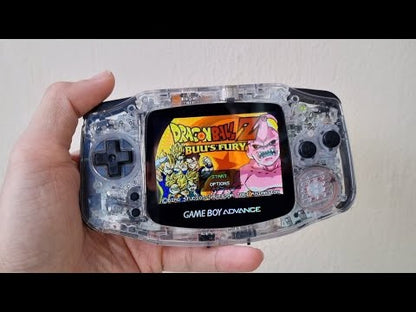 Extra Mods IPS Backlit LCD GBA Nintendo Game Boy Advance Crystal Clear Shell Black Buttons