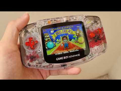 Extra Mods IPS Backlit LCD GBA Nintendo Game Boy Advance Poppies Flower With Glitty Buttons