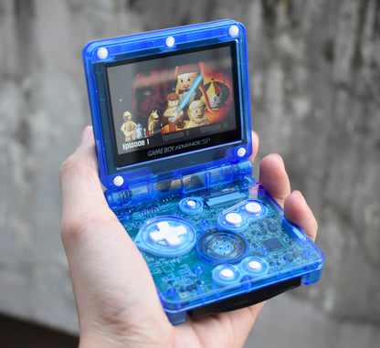 Backlit IPS GBAsp Mod Nintendo GameBoy Advance SP The Great Wave Off Kanagawa