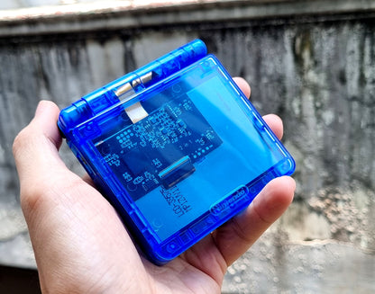 Backlit IPS GBAsp Mod Nintendo GameBoy Advance SP Mirror Clear Royal Blue