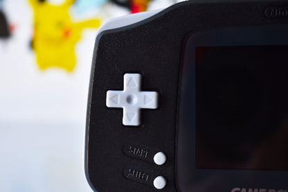 Extra Mods And IPS Backlit LCD GBA Mod Nintendo GameBoy Advance Black Shell Gray Buttons