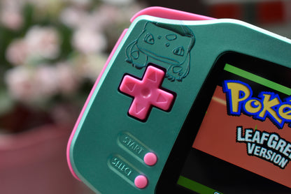 Extra Mods And IPS Backlit LCD GBA Mod Nintendo GameBoy Advance Bulbasaur Edition