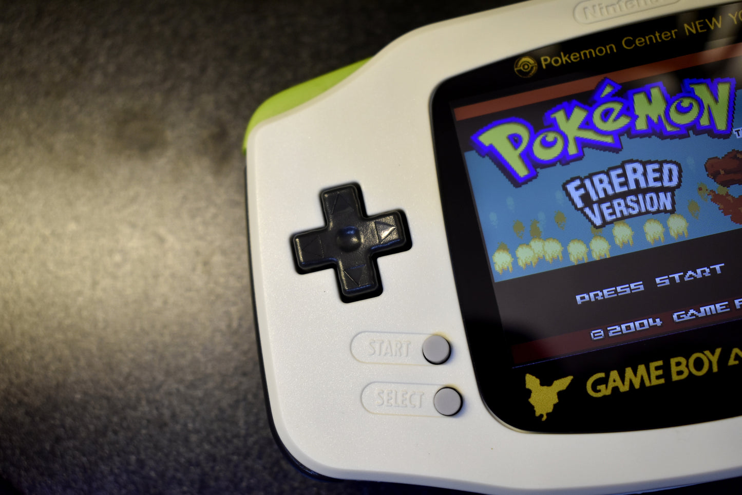 Extra Mods IPS Backlit LCD GBA Nintendo Game Boy Advance Pokemon New York Center White