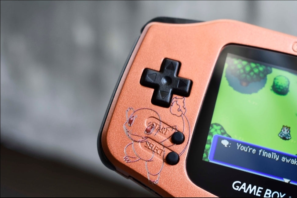 Extra Mods And IPS Backlit LCD GBA Mod Nintendo GameBoy Advance Charmander Edition