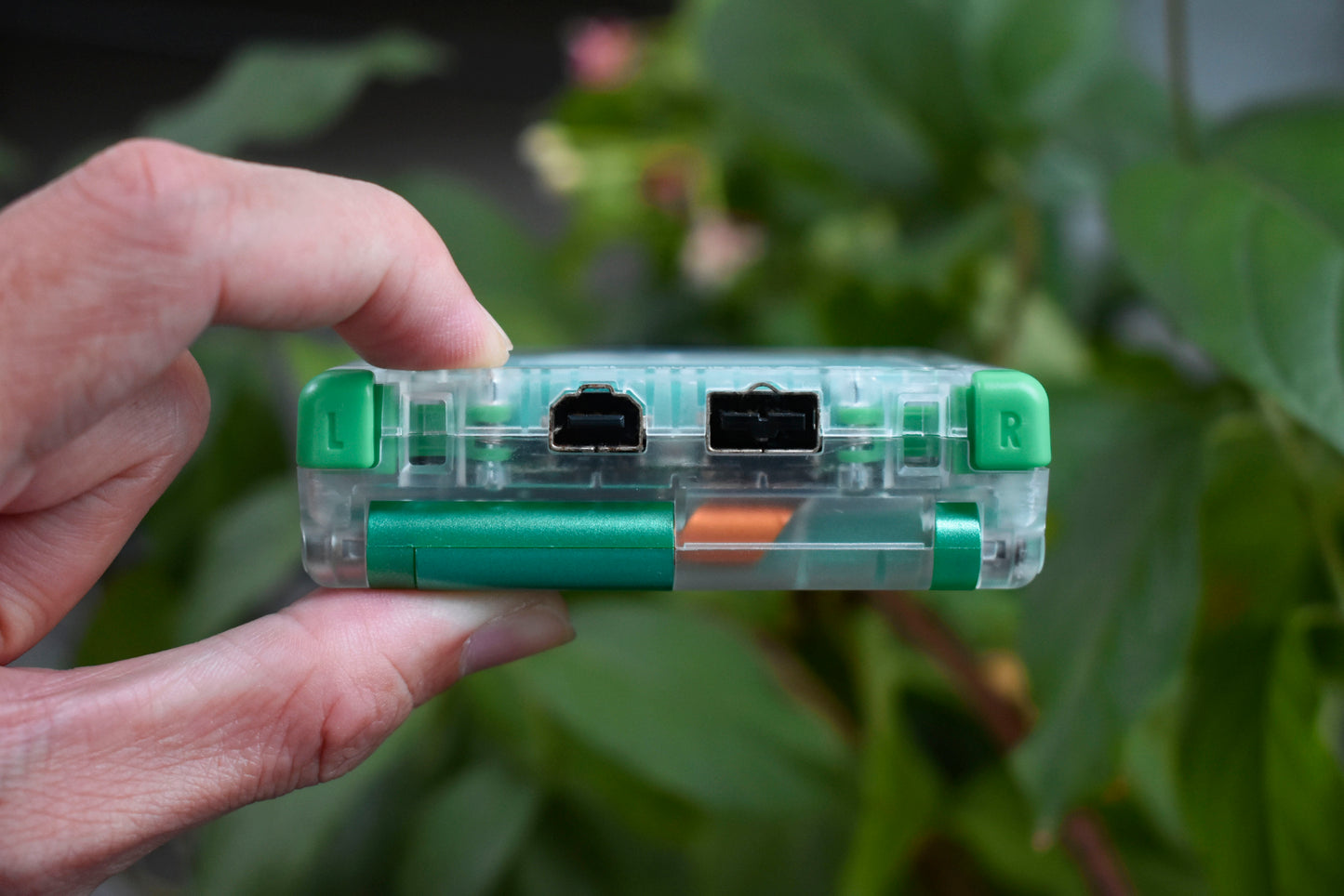 Backlit IPS GBAsp Mod Nintendo GameBoy Advance SP Translucent Clear Shell Green Mountain