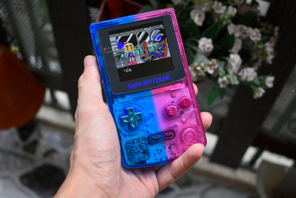Retro Pixel IPS Q5 Game Boy Color Nintendo GBC Plus Extra Mods Half And Half Color
