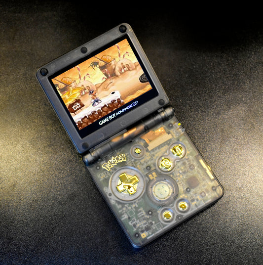 Backlit IPS GBAsp Mod Nintendo GameBoy Advance SP Pokemon Edition