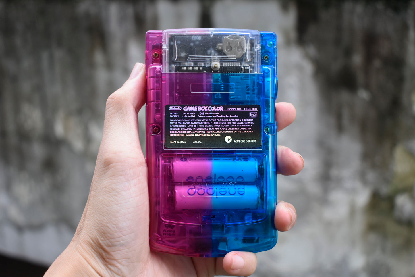 Retro Pixel IPS Q5 Game Boy Color Nintendo GBC Plus Extra Mods Half And Half Color