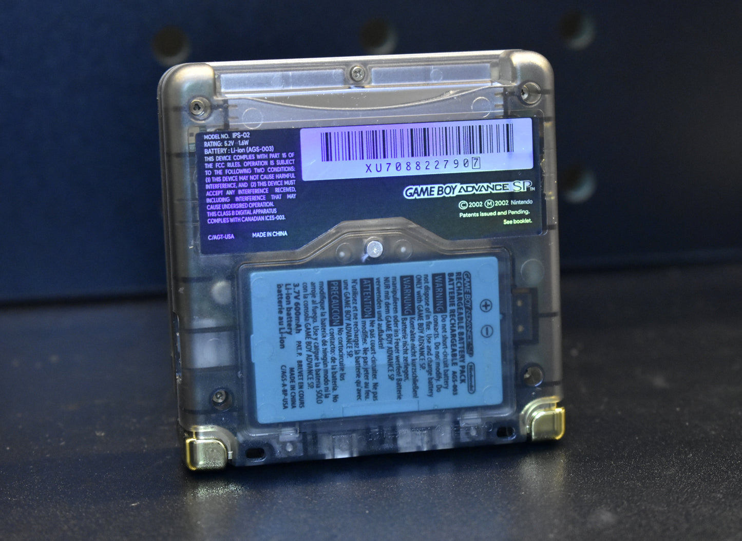 Backlit IPS GBAsp Mod Nintendo GameBoy Advance SP Pokemon Edition