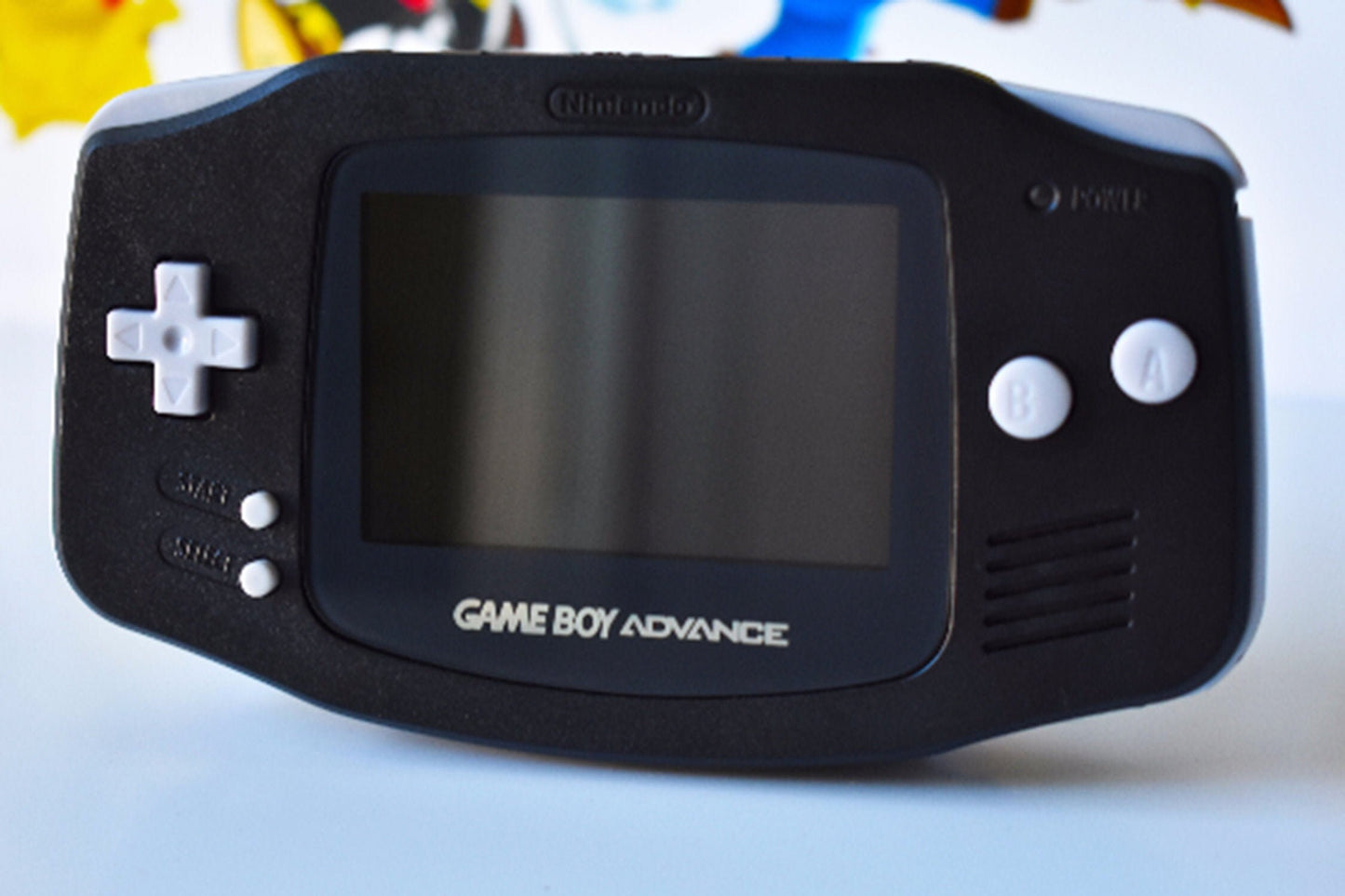 Extra Mods And IPS Backlit LCD GBA Mod Nintendo GameBoy Advance Black Shell Gray Buttons