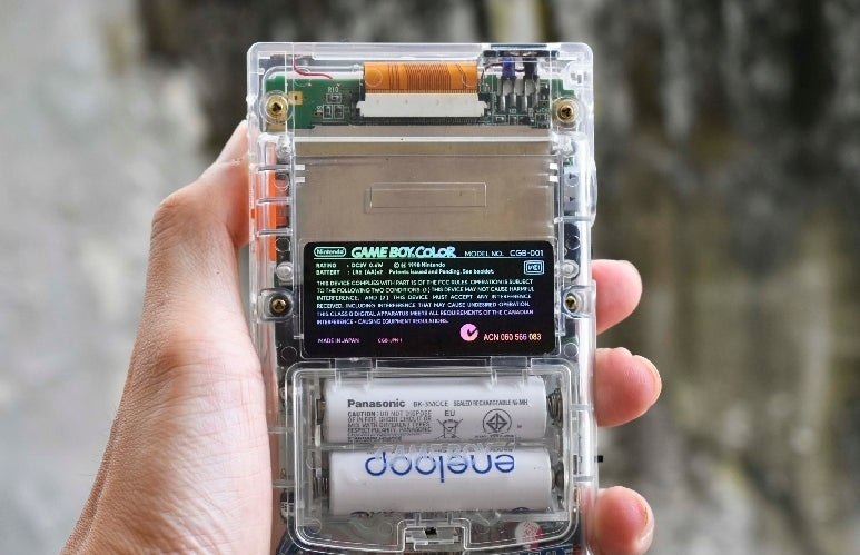 Retro Pixel IPS Q5 Game Boy Color Nintendo GBC Plus Extra Mods Crystal Clear Shell Custom Buttons