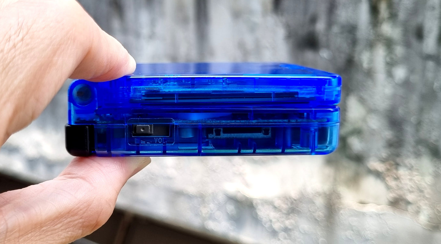 Backlit IPS GBAsp Mod Nintendo GameBoy Advance SP Mirror Clear Royal Blue