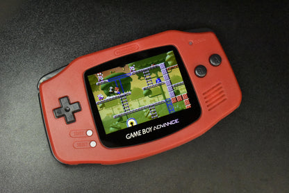 Extra Mods IPS Backlit LCD GBA Nintendo Game Boy Advance Watermelon Red